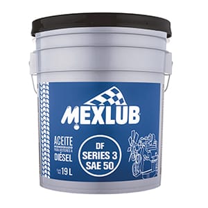 ACEITE DF SERIE 3 SAE 50 PARA MOTOR DIESEL CUBETA 19L MARCA MEXLUB