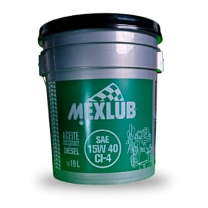 Aceite de motor CI-4 Cubeta 19 Litros MEXLUB 15W40 Diesel