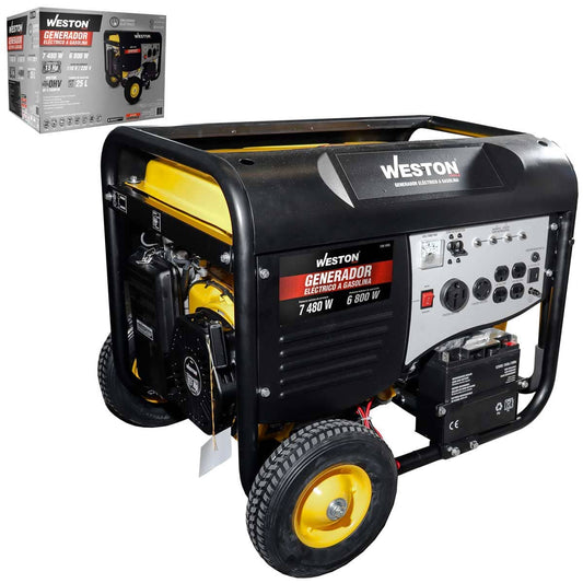 GENERADOR ELECTRICO A GASOLINA 7480W (INICIO ELECTRICO) WESTON CW-095