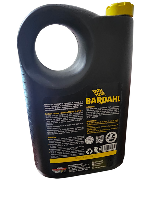 Aceite Bardahl Formula-1 Sintético, 5W30 Garrafa 5L Autos nuevos